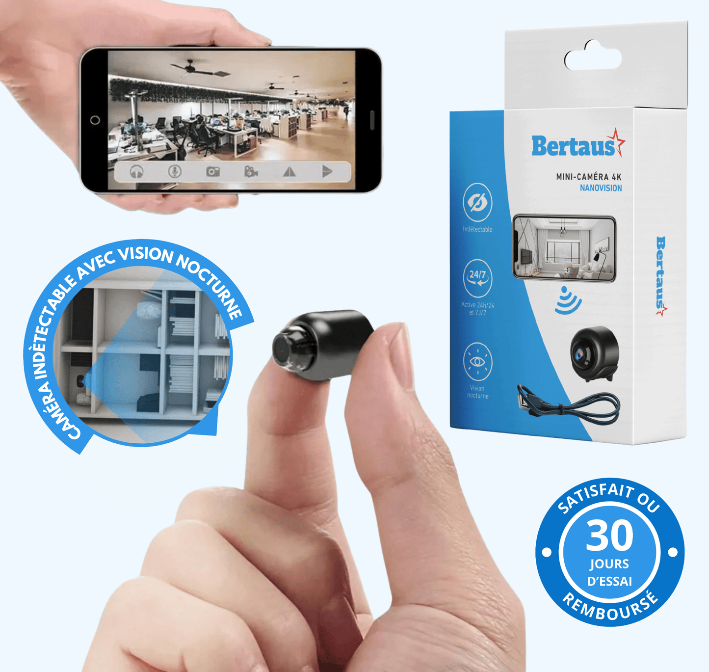 Mini cámara Nanovision 4k